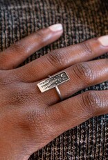*Layered Trees Rectangle Ring | Silver | 7