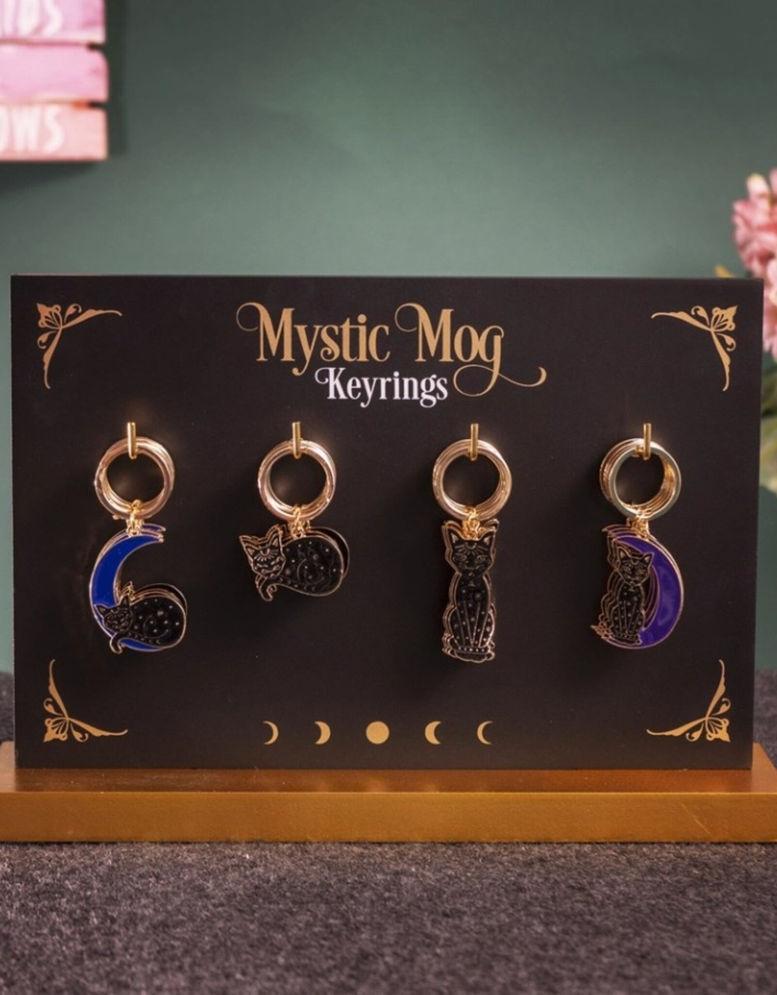 Mystic Mog Black Cat Keyrings