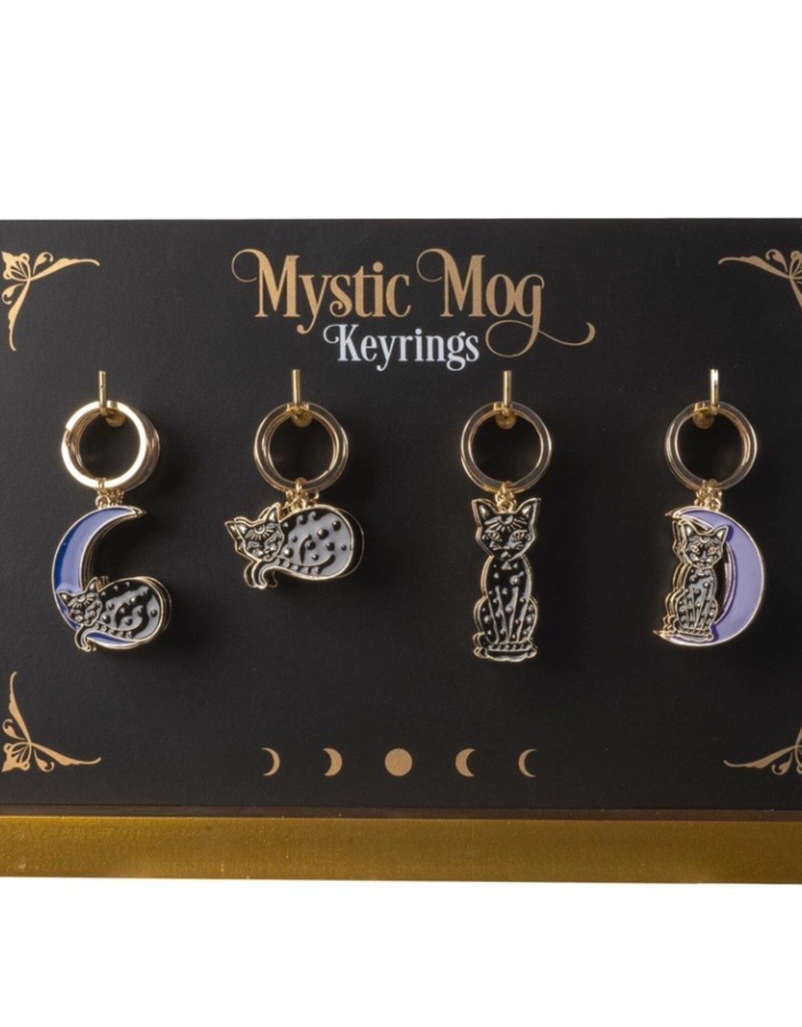 Mystic Mog Black Cat Keyrings