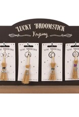 -Lucky Broomstick Keyrings Halloween Decor |
