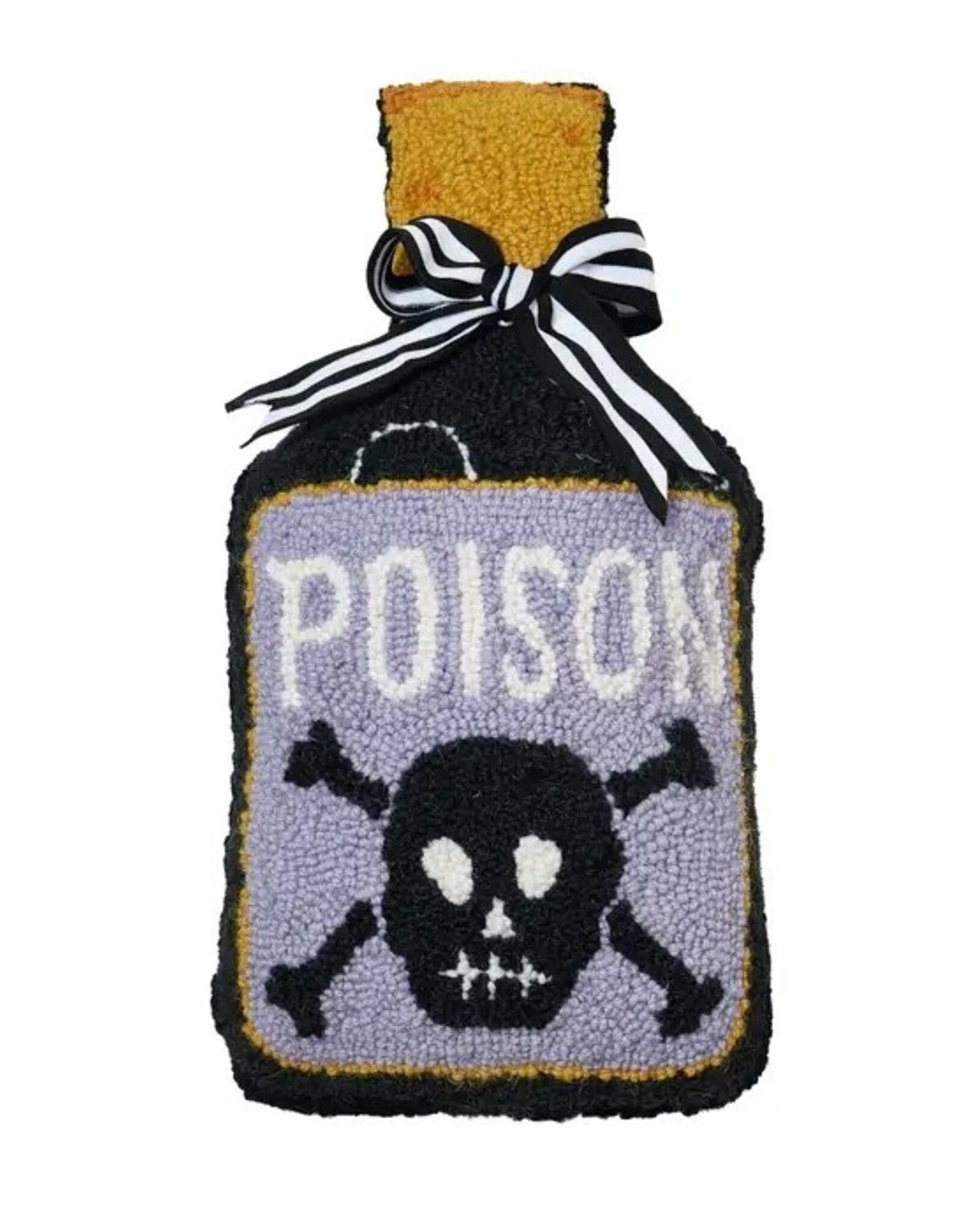 -Shaped Poison Bottle Hook Pillow
