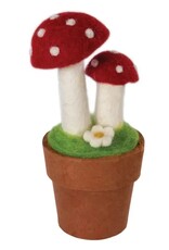 *Potted Plant: Twin Fairy Mushroom - Red