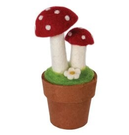 *Potted Plant: Twin Fairy Mushroom - Red