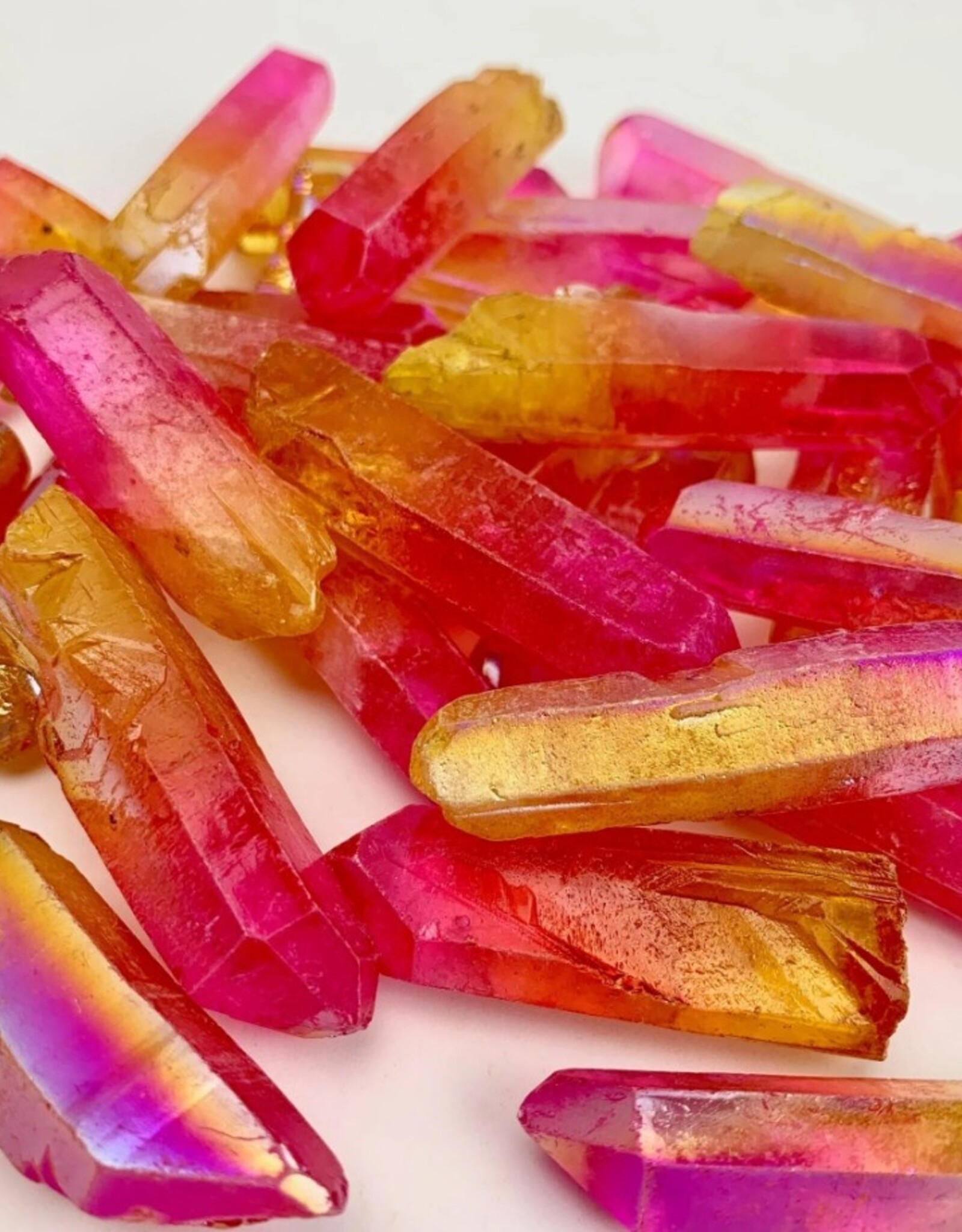 Sunset Aura Quartz Rough | Heat Treated Quartz 30-50