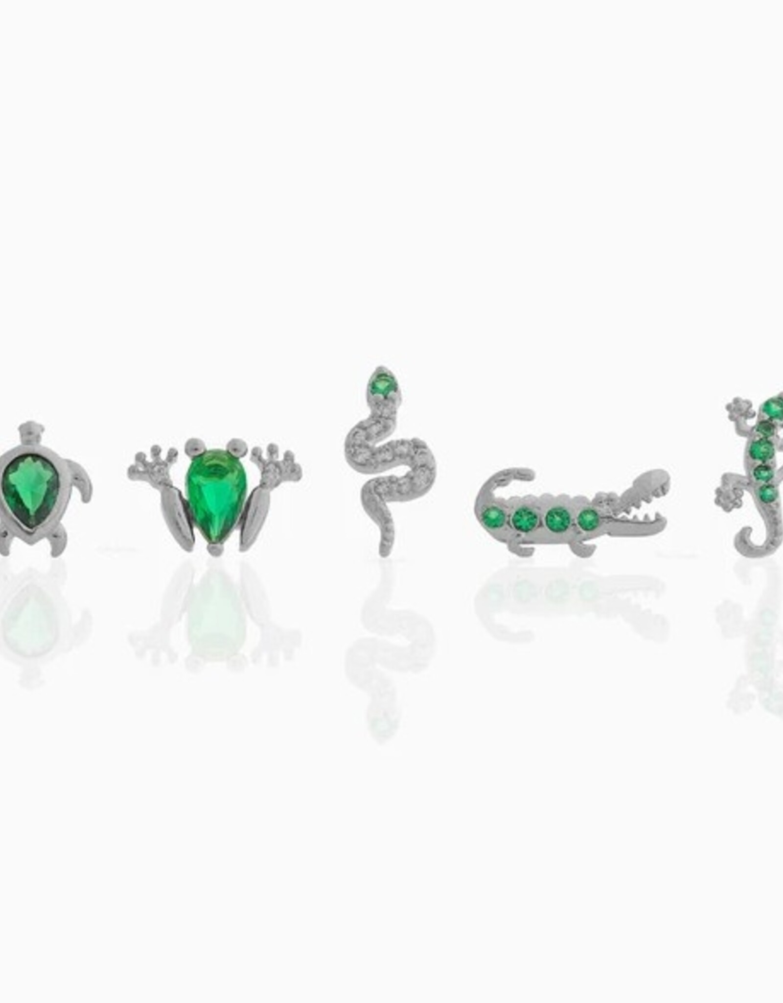 *Emerald Rainforest Stud set - silver
