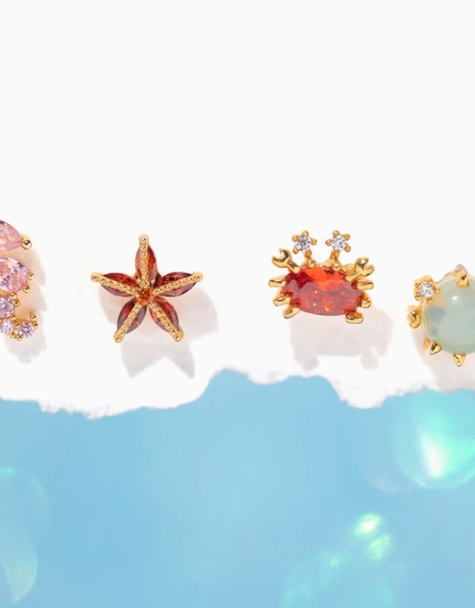 *Under the sea stud set - gold