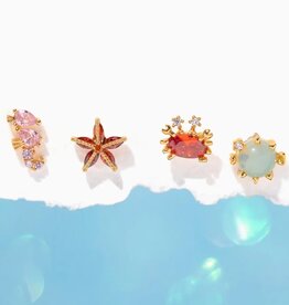 *Under the sea stud set - gold