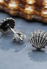 *Seashell Post Earrings | Silver