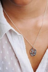 *Flowers & Hummingbird Necklace | Silver