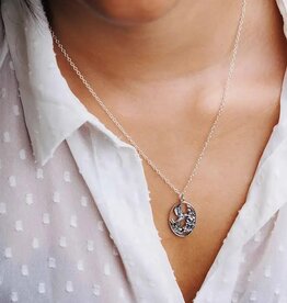*Flowers & Hummingbird Necklace | Silver