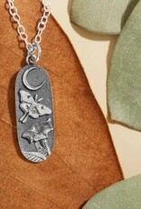 *Luna Moth & Moon Flower Necklace | Silver