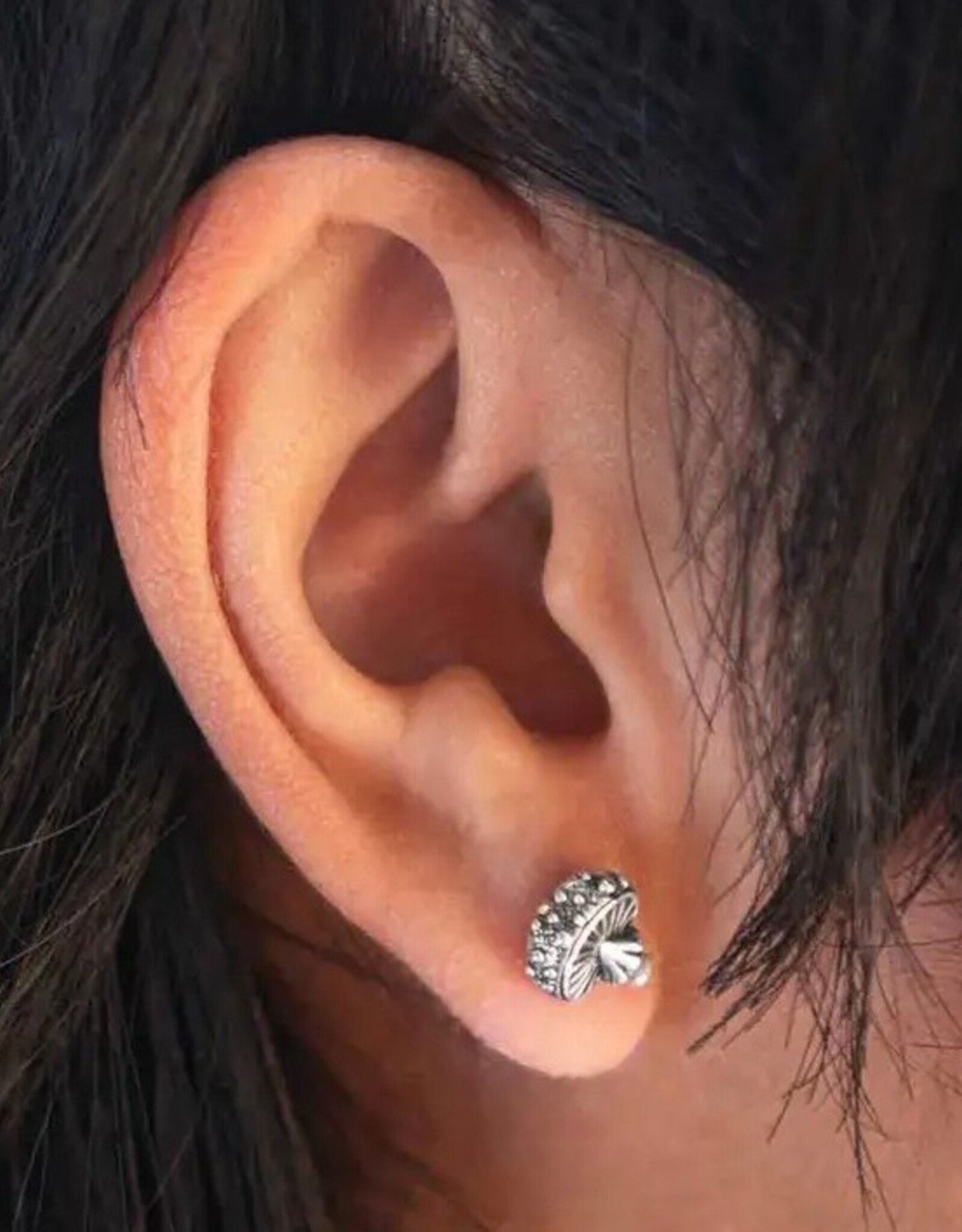 *Argaric Mushroom Post Earrings | Silver