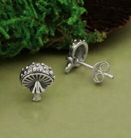 *Argaric Mushroom Post Earrings | Silver