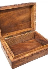 Wood Box - Tree of Life Carved 5x7"