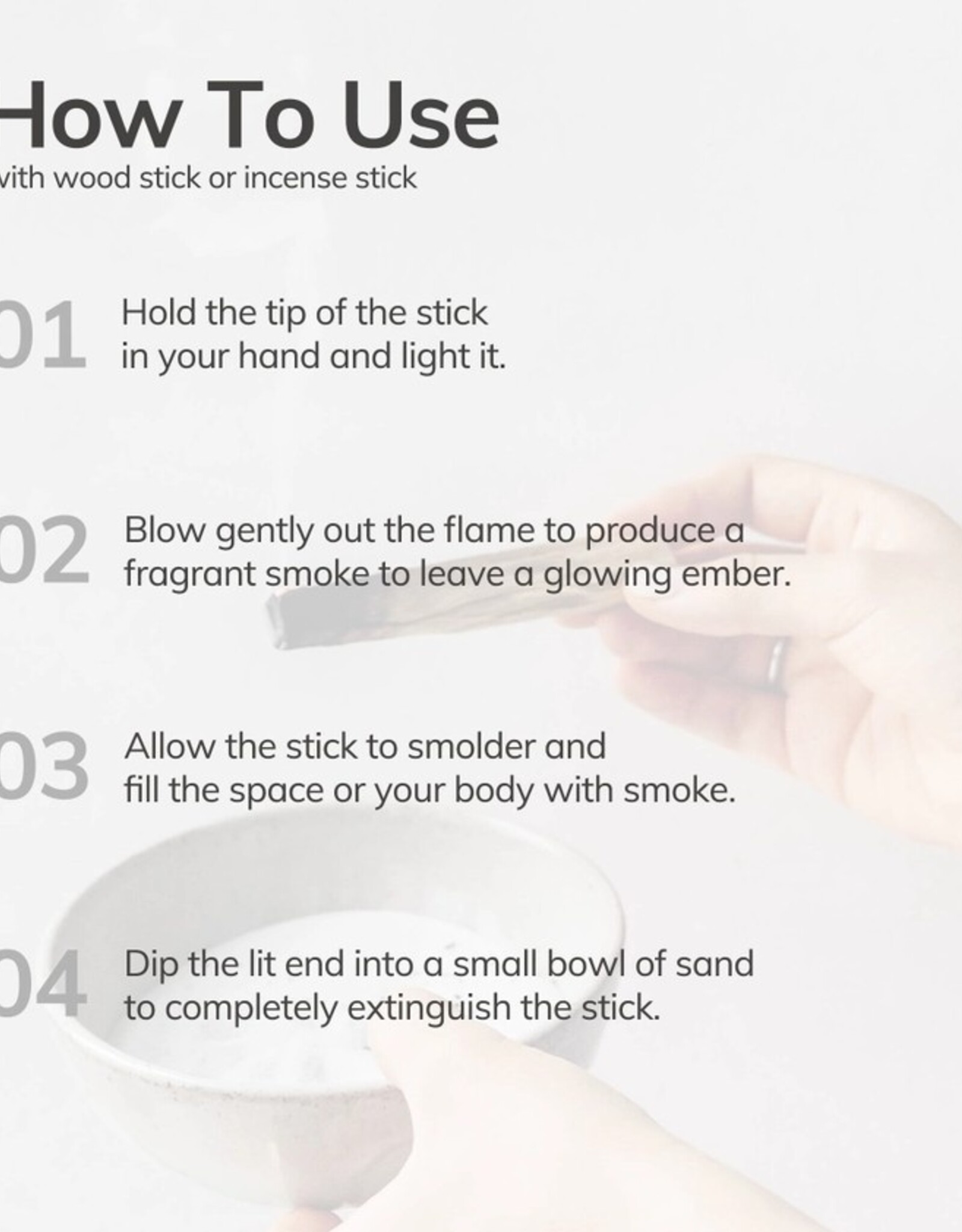 White Sage Hand-Rolled Incense Stick