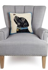 Black Labrador Dog with Bee Hook Pillow - Mary Lake Thompson