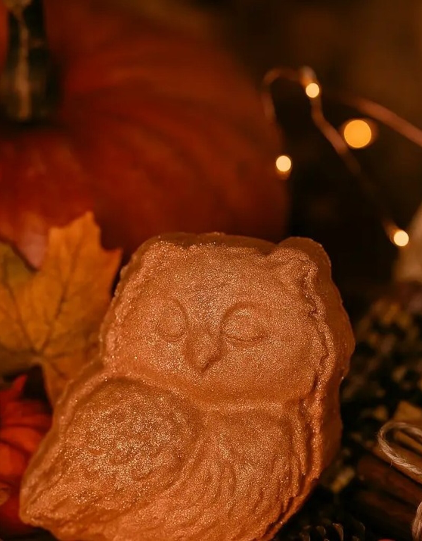 -Autumn Hoot |  Owl Themed Fall Crystal-Infused Bath Bomb