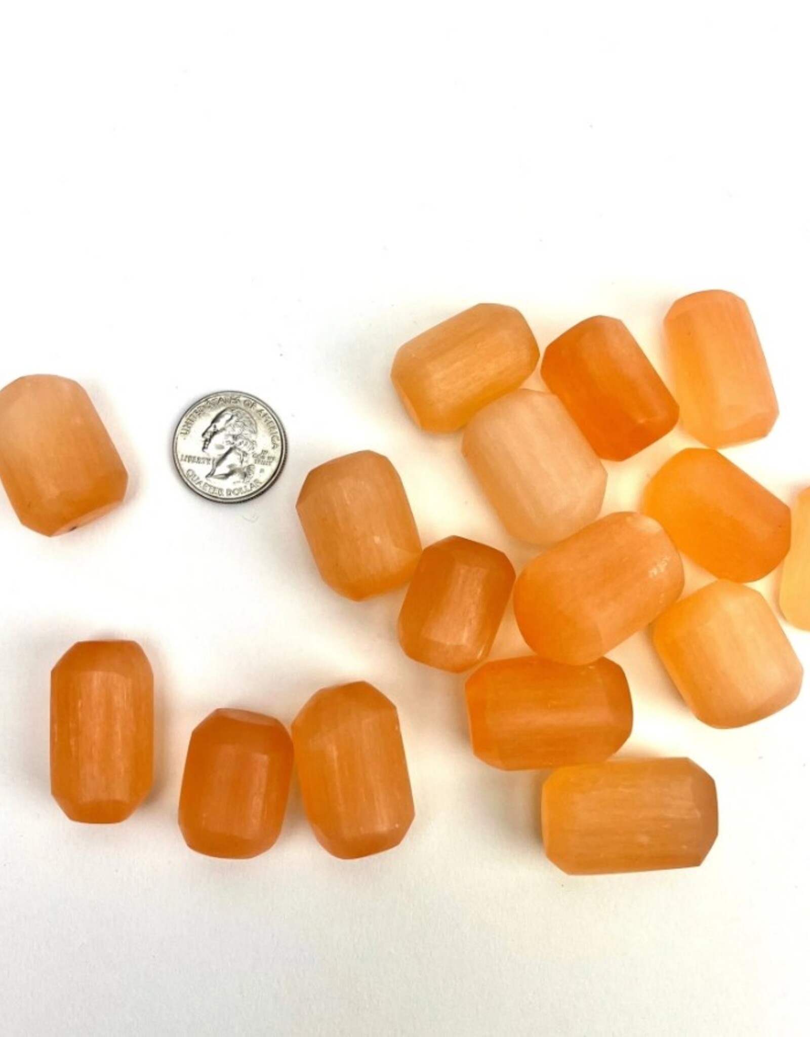Peach Selenite Tumbled | 15-30MM | Morocco