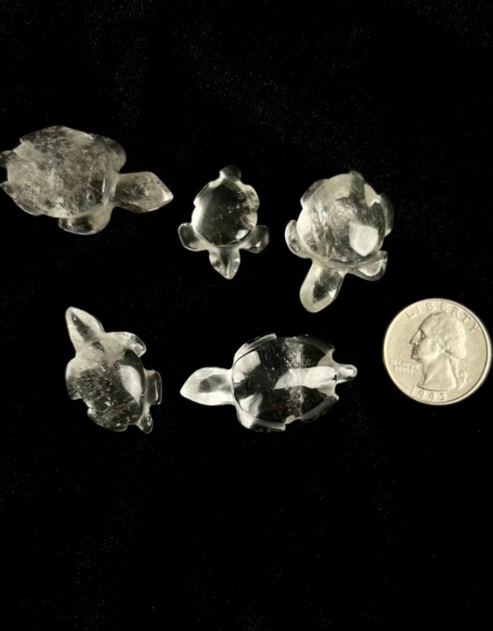 Crystal Carved Turtle | Clear Quartz | 25-35mm | Brazil
