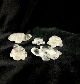 Crystal Carved Turtle | Clear Quartz | 25-35mm | Brazil
