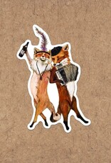 French Foxes Die Cut Vinyl Sticker