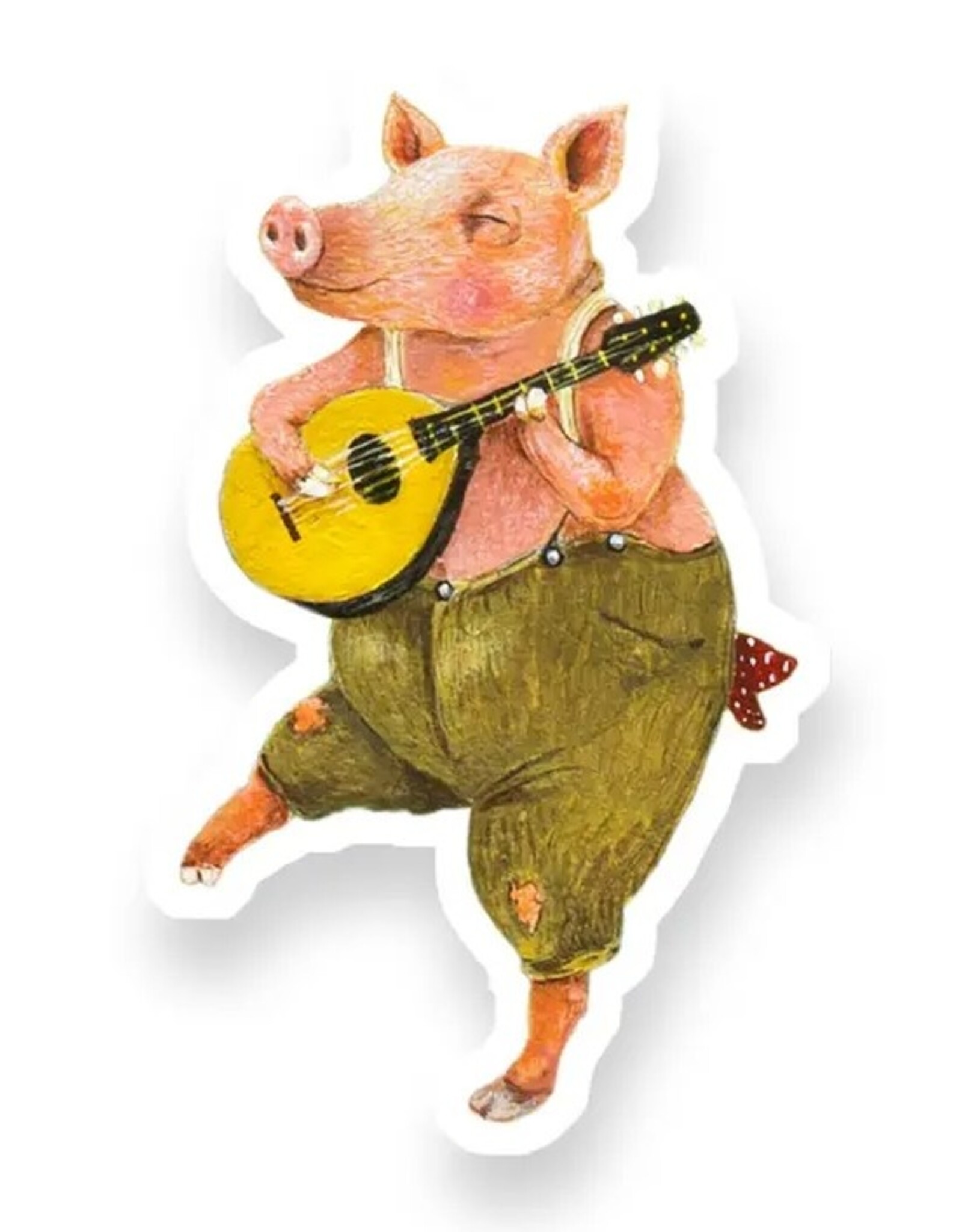 Clarence the Pig Die Cut Vinyl Sticker