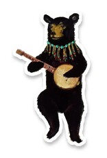 Banjo Bear Die Cut Vinyl Sticker