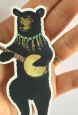 Banjo Bear Die Cut Vinyl Sticker