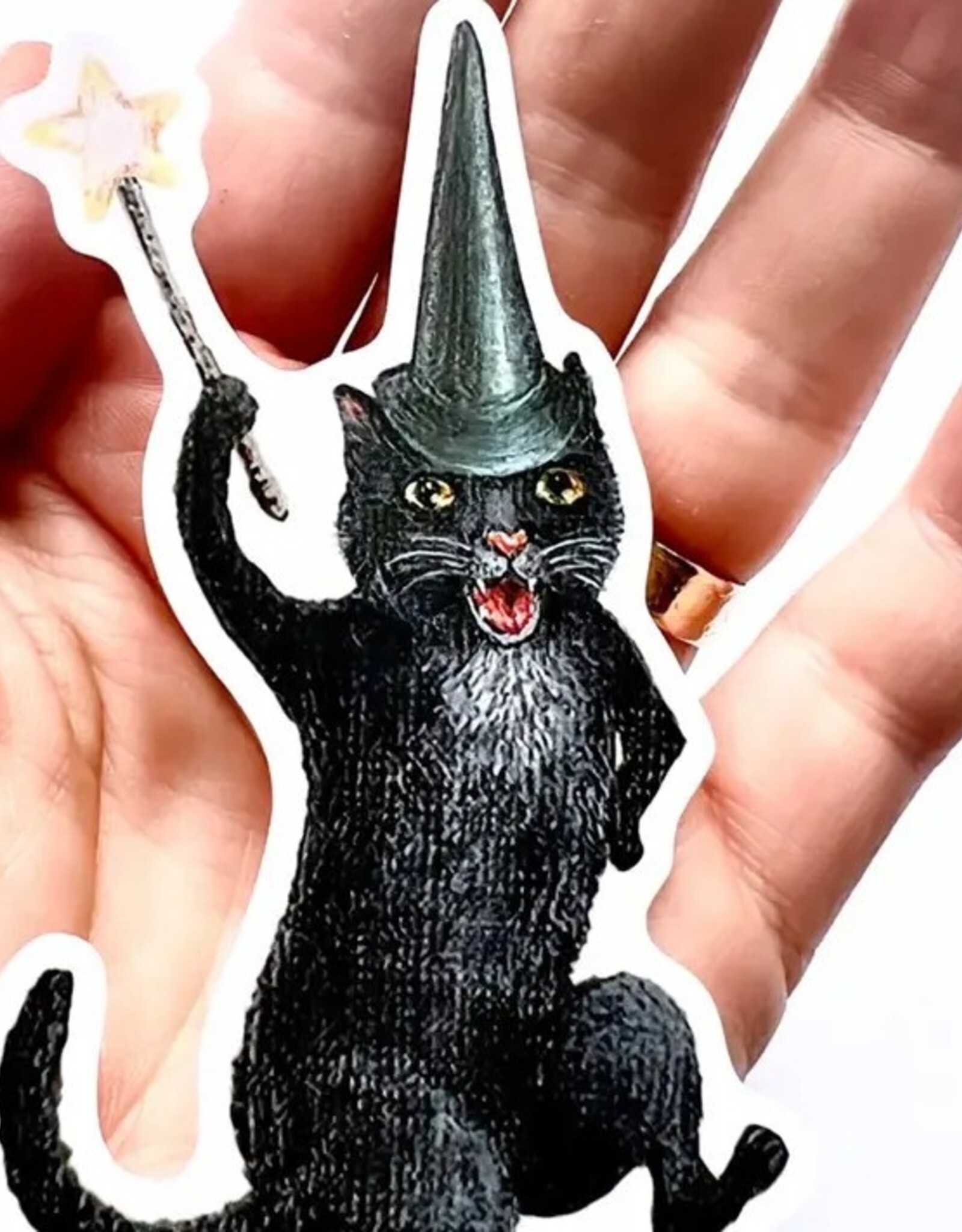 Spooky Cat Die Cut Vinyl Sticker
