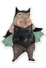 Hippo Halloween  Die Cut Vinyl Glitter Sticker