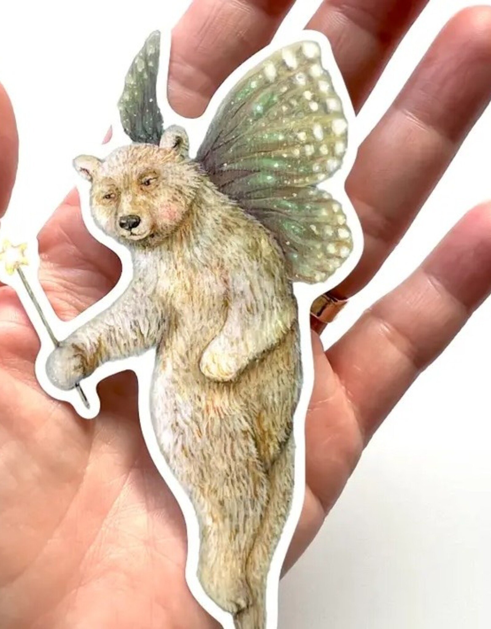 Faerie Bear Die Cut Vinyl Sticker
