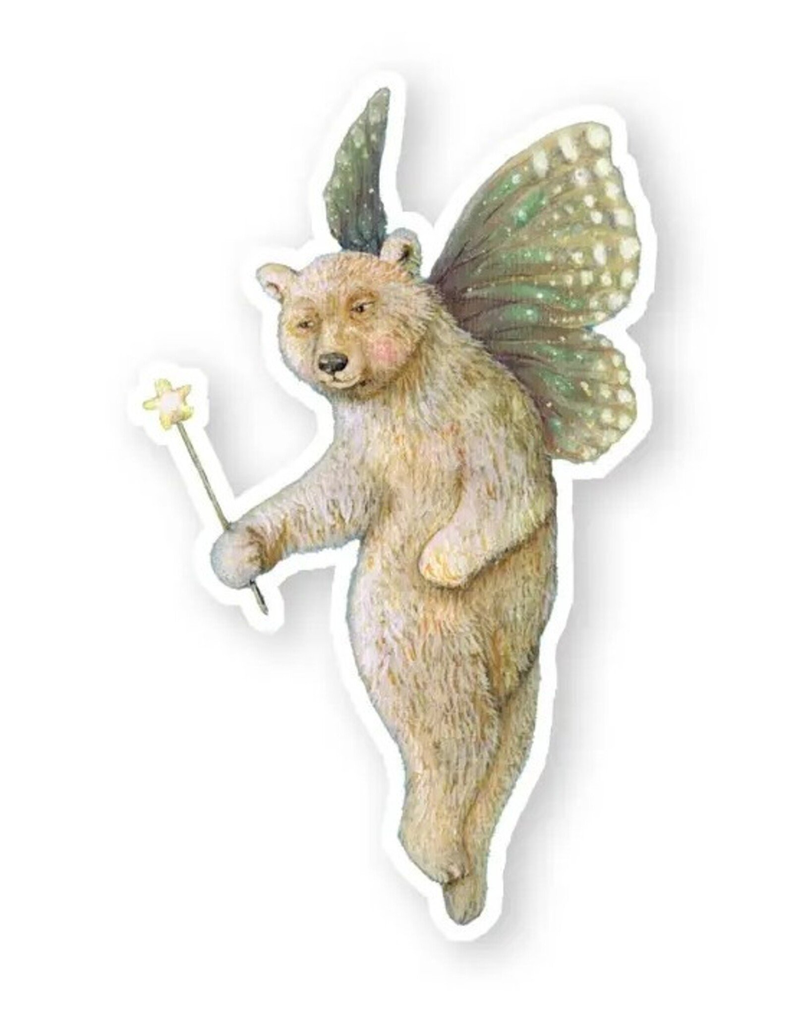 Faerie Bear Die Cut Vinyl Sticker