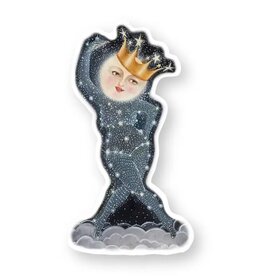 Dancing Moon Die Cut Vinyl Sticker