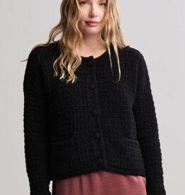 CozyChic Textured Button Front Cardigan