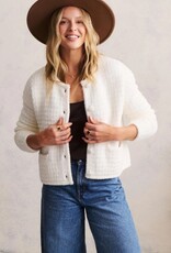 CozyChic Textured Button Front Cardigan