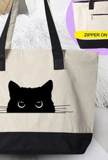 Cat Peaking - Funny Cute Cat Tote Bag Cat Peaking - Funny Cute Cat Tote Bag