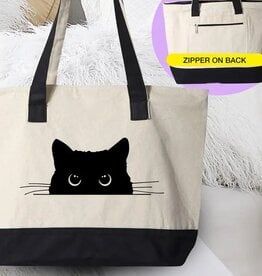Cat Peeking - Funny Cute Cat Tote Bag