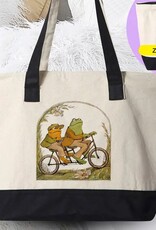 Frog and Toad - Cottagecore Meme Canvas Zipper Tote Frog and Toad - Cottagecore Meme Canvas Zipper Tote