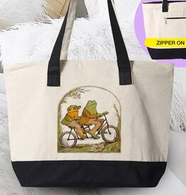 Frog and Toad - Cottagecore Meme Canvas Zipper Tote Frog and Toad - Cottagecore Meme Canvas Zipper Tote