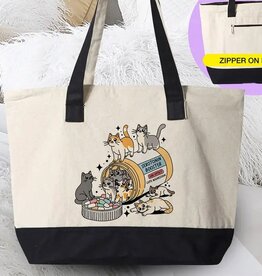 Serotonin Booster Cats - Cat Mental Health Canvas Tote Serotonin Booster Cats - Cat Mental Health Canvas Tote