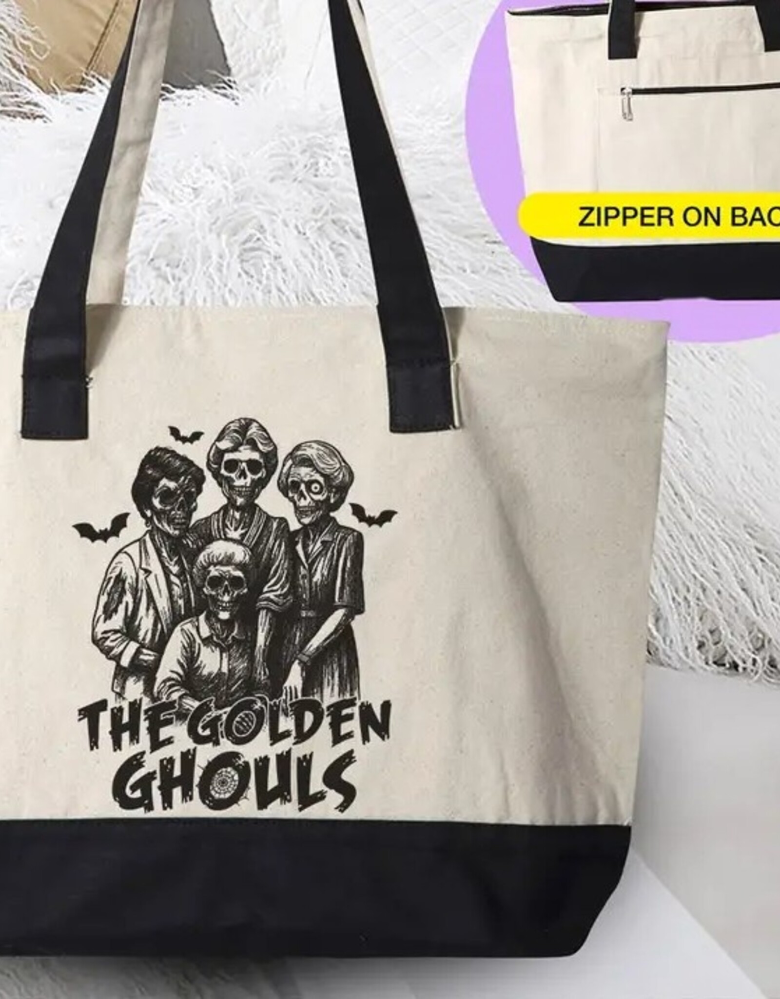 The Golden Girl Ghouls - Funny Halloween Tote Bag