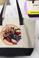 Hocus Pocus Flying - Halloween Canvas Zipper Tote Bag Hocus Pocus Flying - Halloween Canvas Zipper Tote Bag