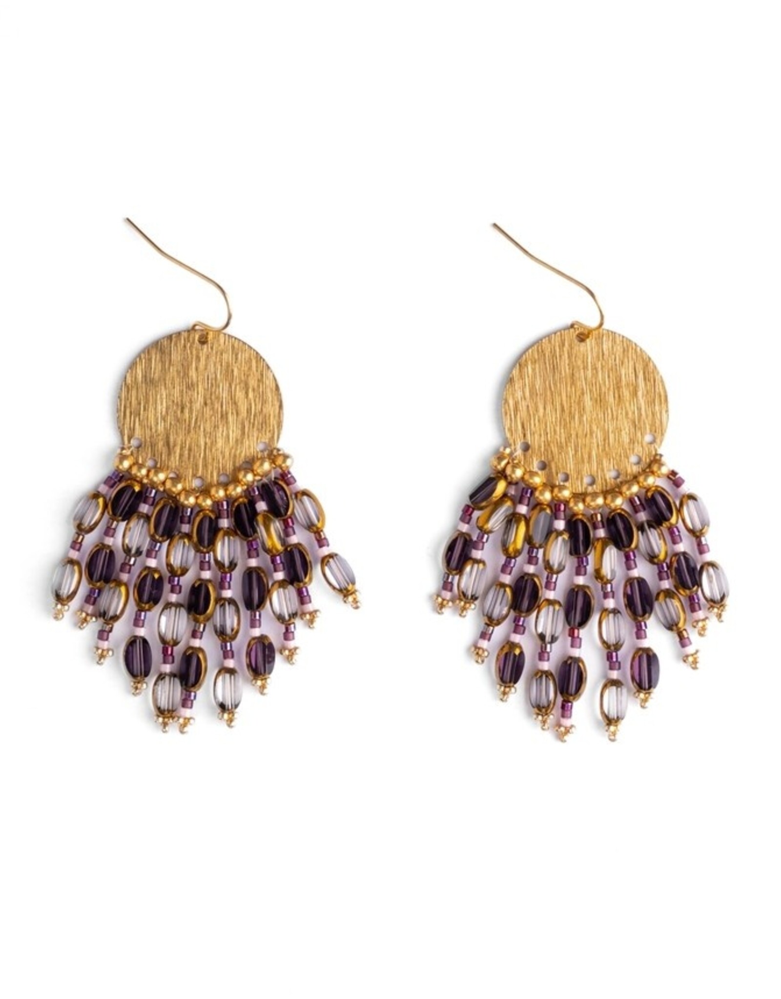 Beaded Handwoven Chandelier Earrings |
