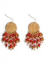 Beaded Handwoven Chandelier Earrings |