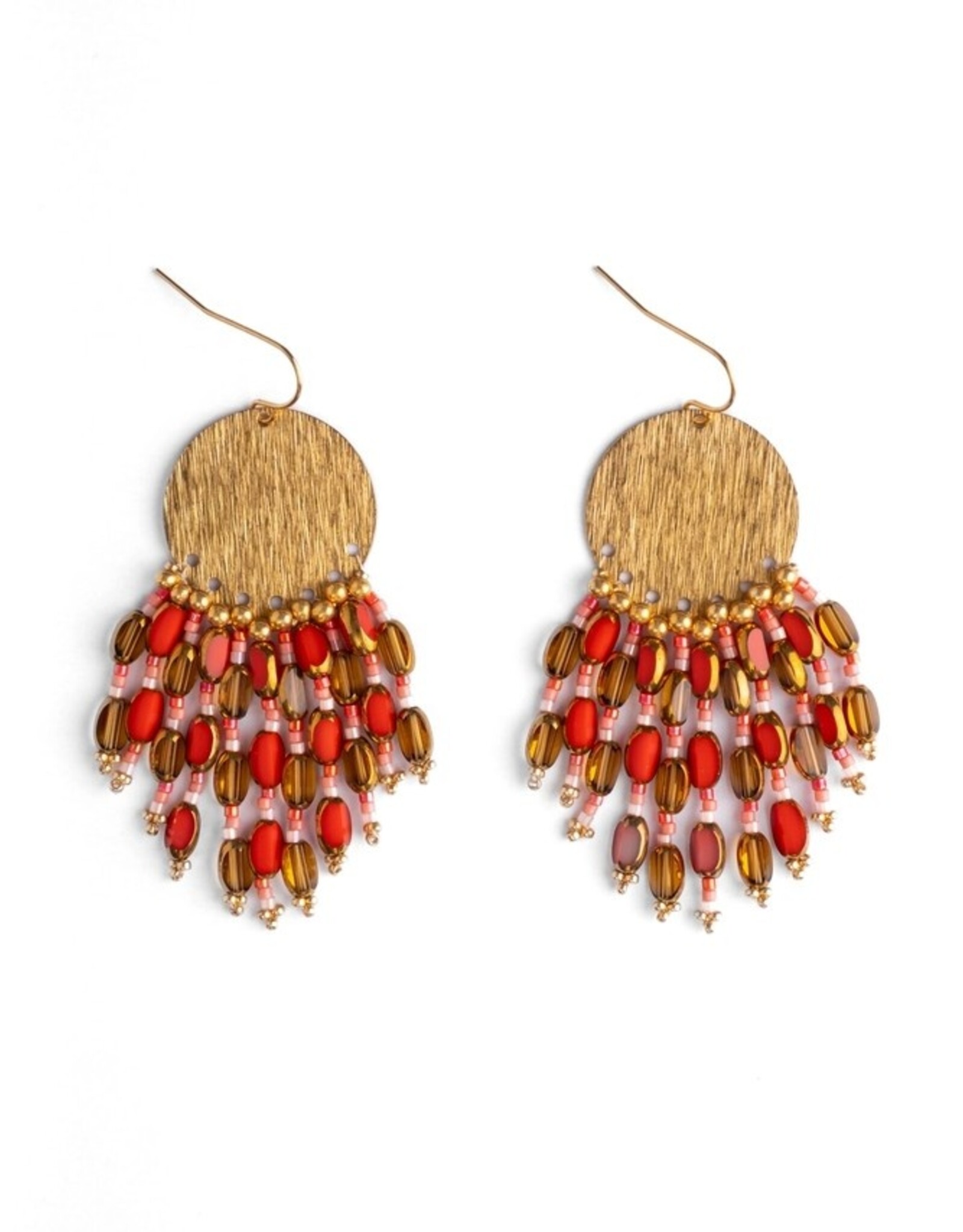 Beaded Handwoven Chandelier Earrings |