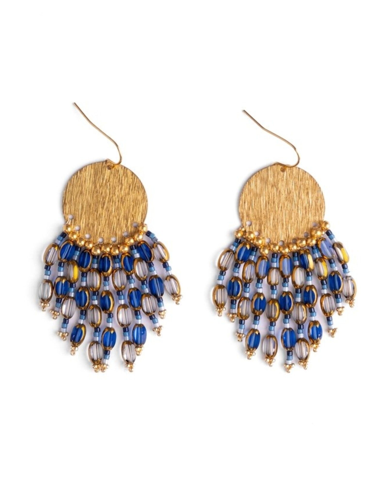 Beaded Handwoven Chandelier Earrings |
