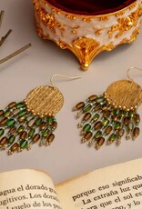 Beaded Handwoven Chandelier Earrings |