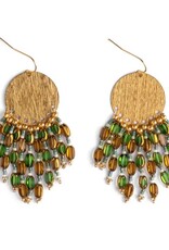 Beaded Handwoven Chandelier Earrings |