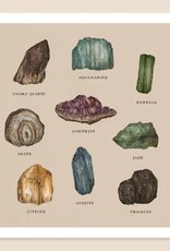 10” X 10” Gems and Minerals Print