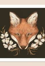 12” x 12” Fox and Dogwoods Print